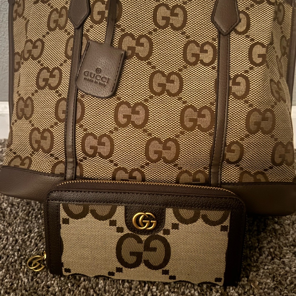 G Beige and Dark Brown Monogram Set